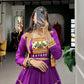 Lorenvalley Fashion Purple Pure Rayon Plain With Gota Patti Touch Up Lehenga Choli with Koti | Swadesiicart