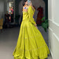 Lorenvalley Fashion Parotgreen Pure Rayon Plain With Gota Patti Touch Up Lehenga Choli with Koti | Swadesiicart