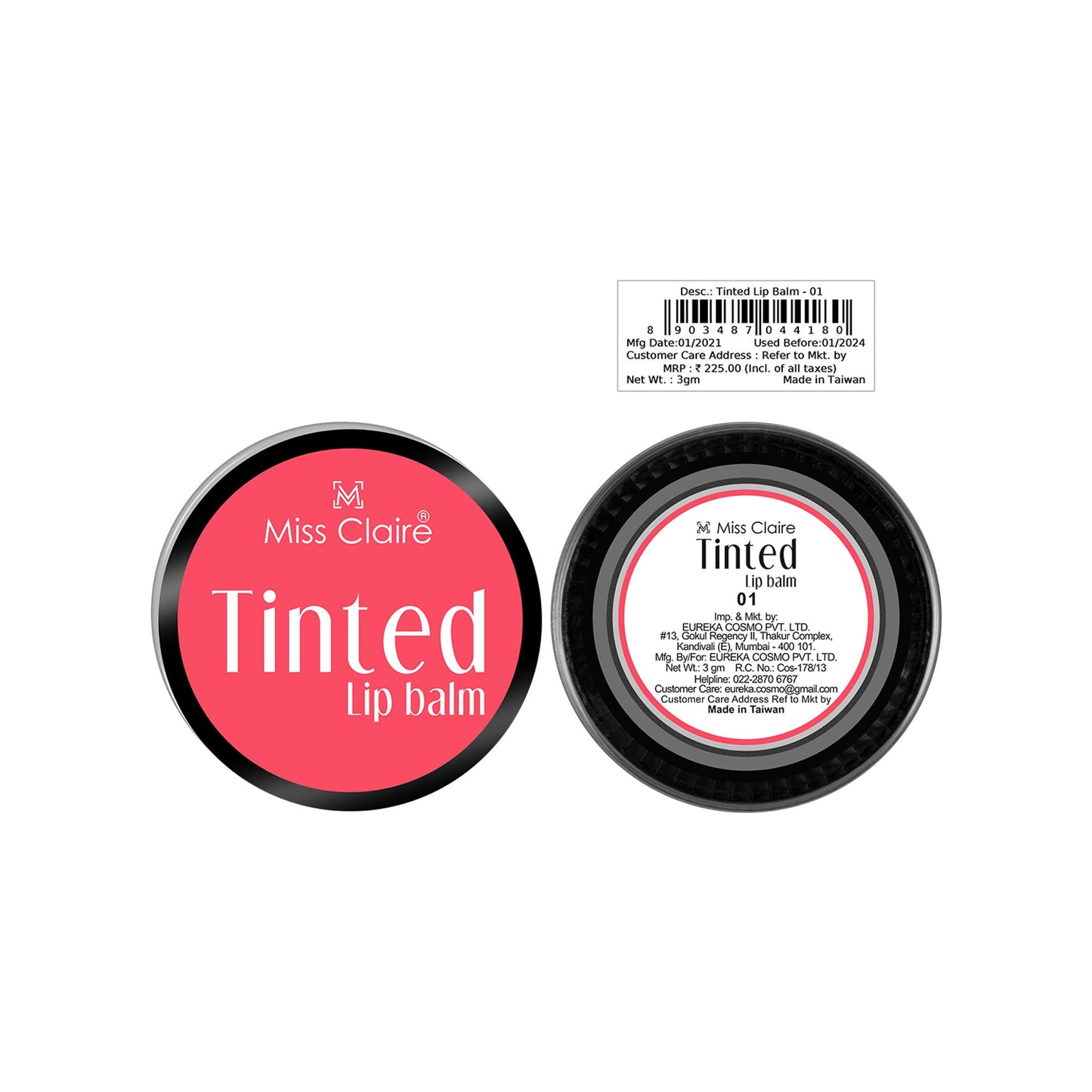 Miss Claire Tinted Lip Balm - 1 | Swadesiicart
