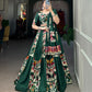 Lorenvalley Fashion Green Rayon With Printed Silk Lehenga Choli with Dupatta | Swadesiicart