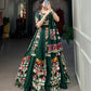 Lorenvalley Fashion Green Rayon With Printed Silk Lehenga Choli with Dupatta | Swadesiicart