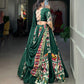 Lorenvalley Fashion Green Rayon With Printed Silk Lehenga Choli with Dupatta | Swadesiicart