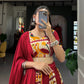 Lorenvalley Fashion Maroon Rayon With Printed Silk Lehenga Choli with Dupatta | Swadesiicart
