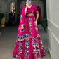 Lorenvalley Fashion Pink Rayon With Printed Silk Lehenga Choli with Dupatta | Swadesiicart