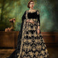 Myra Black Velvet Embroidered Anarkali Suit | Swadesiicart
