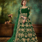 Myra Green Velvet Embroidered Anarkali Suit | Swadesiicart