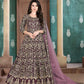 Myra Wine Georgette Embroidered Anarkali Suit | Swadesiicart