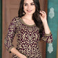 Myra Wine Georgette Embroidered Anarkali Suit | Swadesiicart