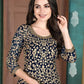 Myra Beautiful Navy Blue Georgette Embroidered Anarkali Suit | Swadesiicart