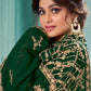 Myra Green Embroidered Real Georgette Anarkali Suit | Swadesiicart