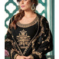 Myra Black Embroidered Real Georgette Anarkali Suit | Swadesiicart