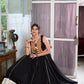 Lorenvalley Black Rayon Plain And Lace Border With Gotta Patti Touch Up Lehenga Choli | Swadesiicart