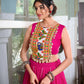 Lorenvalley Pink Rayon Plain And Lace Border With Gotta Patti Touch Up Lehenga Choli | Swadesiicart