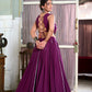 Lorenvalley Wine Rayon Plain And Lace Border With Gotta Patti Touch Up Lehenga Choli | Swadesiicart