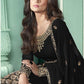 Myra Black and Gold Georgette Embroidered Anarkali Suit | Swadesiicart