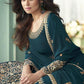Myra Teal Georgette Embroidered Anarkali Suit | Swadesiicart