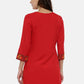 Souchii Women Red & Yellow Floral Yoke Design Kurta - Swadesiicart