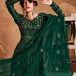 Myra Deep Green Butterfly Net Embroidered Anarkali Suit | Swadesiicart