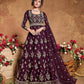 Myra Purple Butterfly Net Embroidered Anarkali Suit | Swadesiicart