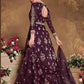 Myra Purple Butterfly Net Embroidered Anarkali Suit | Swadesiicart