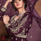 Myra Purple Butterfly Net Embroidered Anarkali Suit | Swadesiicart