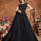 Myra Black Butterfly Net Embroidered Anarkali Suit | Swadesiicart