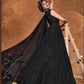 Myra Black Butterfly Net Embroidered Anarkali Suit | Swadesiicart