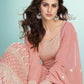 Myra Peach Real Georgette with Luckhnavi work Anarkali Suit | Swadesiicart