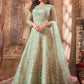 Myra Beautiful Pastel Green Butterfly Net Embroidered Anarkali Suit | Swadesiicart