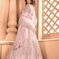 Myra Light Pink Butterfly Net Embroidered Anarkali Suit | Swadesiicart