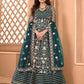 Myra Rama Green Butterfly Net Embroidered Anarkali Suit | Swadesiicart