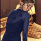 Myra Blue Premium Net Anarkali Suit | Swadesiicart