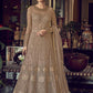 Myra Golden Cream Embroidered Butterfly Net Anarkali Suit | Swadesiicart