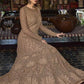Myra Golden Cream Embroidered Butterfly Net Anarkali Suit | Swadesiicart
