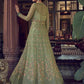 Myra Fashion Pista Embroidered Butterfly Net Anarkali Suit | Swadesiicart