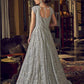 Myra Dusty Grey Embroidered Butterfly Net Anarkali Suit | Swadesiicart