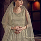 Myra Off White Embroidered Butterfly Net Anarkali Suit | Swadesiicart