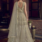 Myra Off White Embroidered Butterfly Net Anarkali Suit | Swadesiicart
