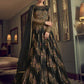 Myra Deep Green Embroidered butterfly net Anarkali Suit | Swadesiicart