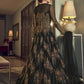 Myra Deep Green Embroidered butterfly net Anarkali Suit | Swadesiicart