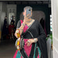 Lorenvalley Fashion Multicolor Pure Rayon Bandhej And Ajrakh With Paper Mirror And Gamthi Work Lace Lehenga Choli with Dupatta | Swadesiicart