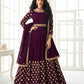 Myra Purple Georgette Embroidered Anarkali Suit | Swadesiicart