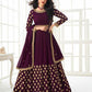 Myra Purple Georgette Embroidered Anarkali Suit | Swadesiicart