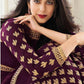 Myra Purple Georgette Embroidered Anarkali Suit | Swadesiicart
