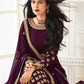 Myra Purple Georgette Embroidered Anarkali Suit | Swadesiicart