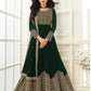 Myra Deep Green Georgette Embroidered Anarkali Suit | Swadesiicart