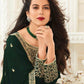 Myra Deep Green Georgette Embroidered Anarkali Suit | Swadesiicart