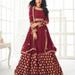 Myra Maroon Georgette Embroidered Anarkali Suit | Swadesiicart