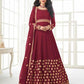 Myra Maroon Georgette Embroidered Anarkali Suit | Swadesiicart