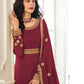 Myra Maroon Georgette Embroidered Anarkali Suit | Swadesiicart
